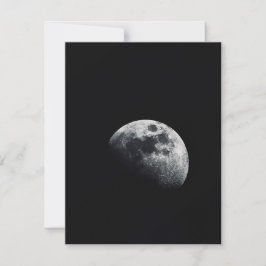 Tarjeta Festiva Impresión fotográfica de la luna de flores