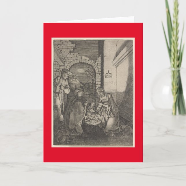 TARJETA FESTIVA IMPRESIÓN MASTER ALEMANA DE NAVIDADES DE NATIVIDAD (Anverso)