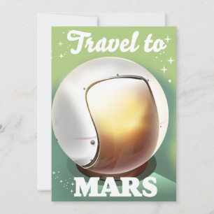 Tarjeta Festiva Imprimir foto de viaje a Marte