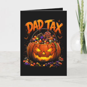 Tarjeta Festiva Impuesto de Papá Divertido Calabaza de Halloween