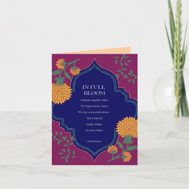 Tarjeta Festiva In Full Bloom (Anverso)