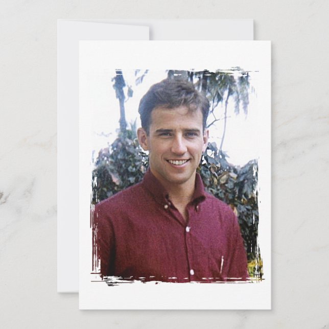 Tarjeta Festiva Inauguración del Joven Joe Biden (Anverso)