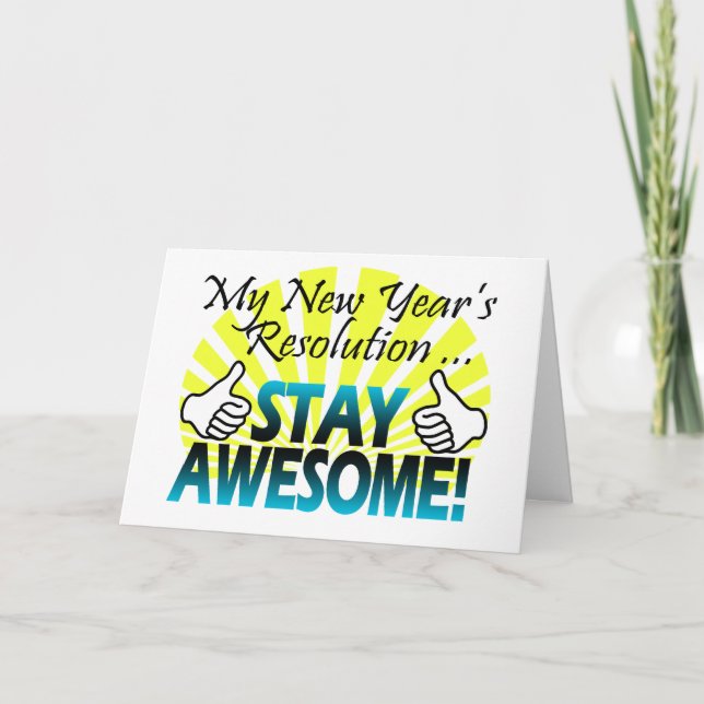 Tarjeta Festiva Increíble Resolución De Año Nuevo (Anverso)