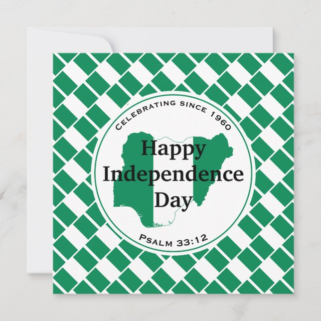 Tarjeta Festiva INDEPENDENCIA NIGERIANA celebra Nigeria (Anverso)