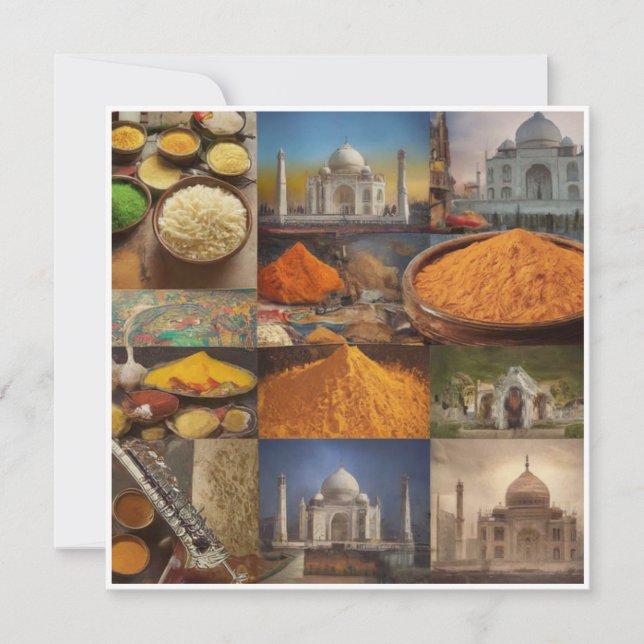 Tarjeta Festiva "India: Una tierra de diversa belleza" (Anverso)
