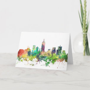 TARJETA FESTIVA INDIANAPOLIS, INDIANA SKYLINE SP -