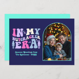 Tarjeta Festiva Indigo Disco In My Nutcracker Era Christmas Photo
