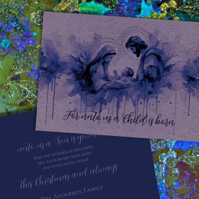 Tarjeta Festiva Indigo índigo en la familia sagrada de Lavender (Subido por el creador)