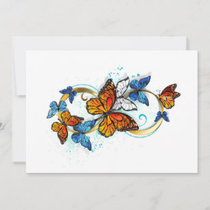 Tarjeta Festiva Infinidad de Mariposas Monarca
