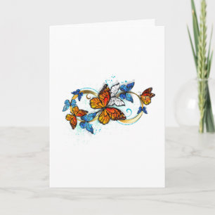 Tarjeta Festiva Infinidad de Mariposas Monarca