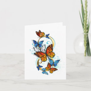 Tarjeta Festiva Infinidad de Mariposas Monarca