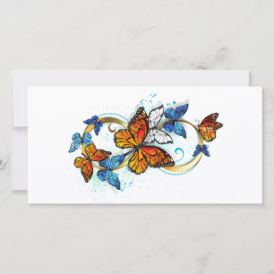Tarjeta Festiva Infinidad de Mariposas Monarca