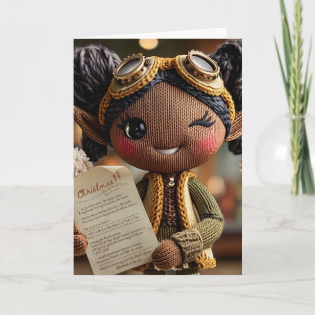 Tarjeta Festiva Informe Oficial de Duendes  (Anverso)