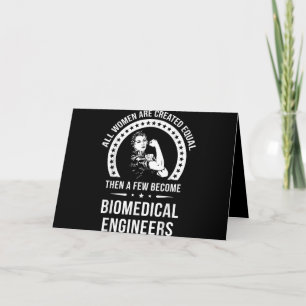 Tarjeta Festiva Ingeniera Biomédica Para Mujeres Ingenieras Bioméd