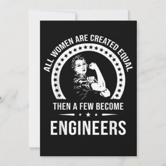 Tarjeta Festiva Ingeniera divertida para todas las mujeres es crea