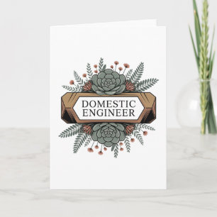 Tarjeta Festiva Ingeniera Doméstica