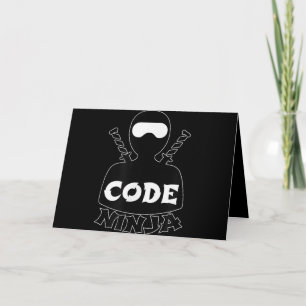 Tarjeta Festiva Ingeniero de Codificación Informática de Ninja, cu
