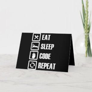 Tarjeta Festiva Ingeniero de programación de codificación repetida