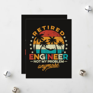 Tarjeta Festiva Ingeniero Jubilado Ya No Es Mi Problema
