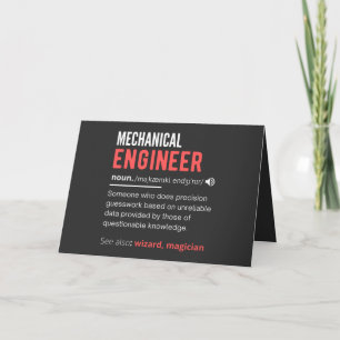 Tarjeta Festiva INGENIERO mecánico