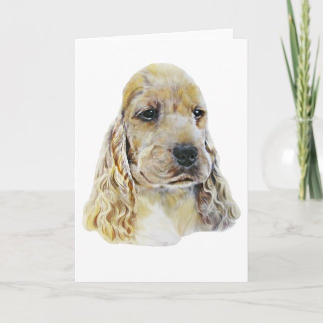 Tarjeta Festiva Inglés cocker spaniel (Anverso)