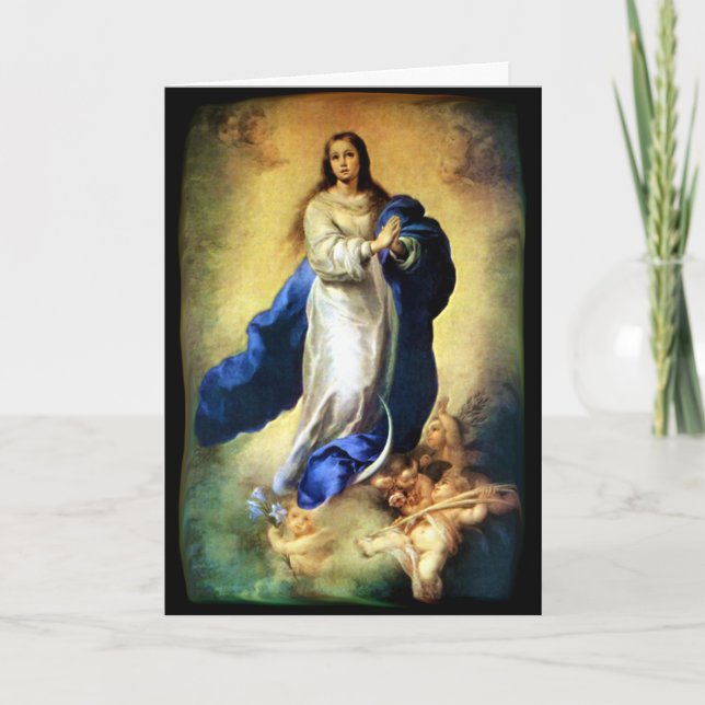 Tarjeta Festiva Inmaculada Concepción del Virgen María - Murillo (Anverso)