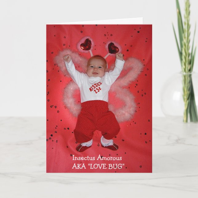 Tarjeta Festiva Insecto del amor (Anverso)