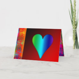 Tarjeta Festiva Inside Outside Heart Valentine Greeting C