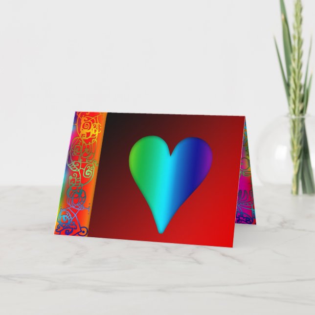 Tarjeta Festiva Inside Outside Heart Valentine Greeting C (Anverso)