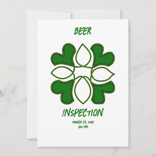 Tarjeta Festiva Inspector de cerveza St Patricks Cruz Celta y cubi