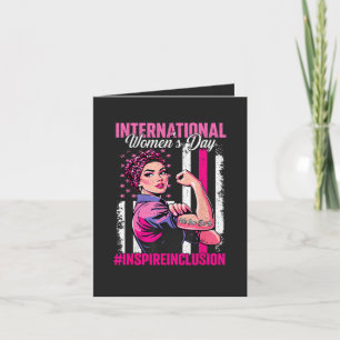 Tarjeta Festiva Inspirar Inclusión 8 Marzo Internacional 