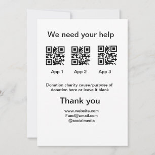 Tarjeta Festiva Instrucciones para la recolección de donaciones: a