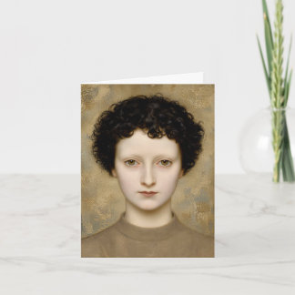 Tarjeta Festiva Inteligencia delicada: un retrato de arte fino