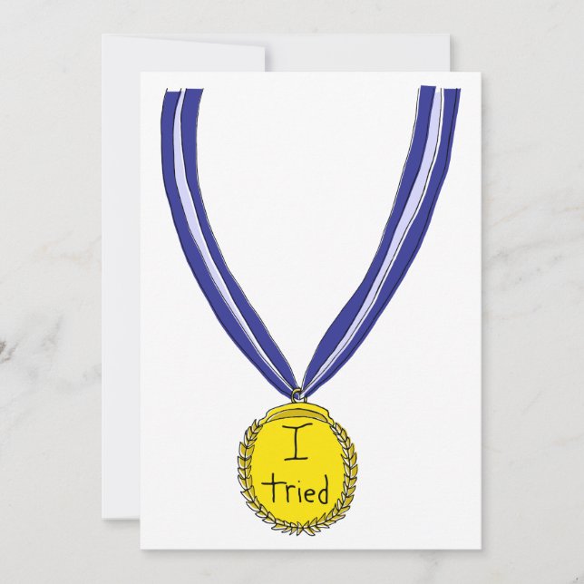 Tarjeta Festiva Intenté la medalla (Anverso)