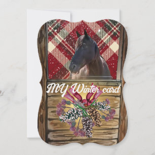 Tarjeta Festiva intercambiar foto lindo caballo de vacaciones