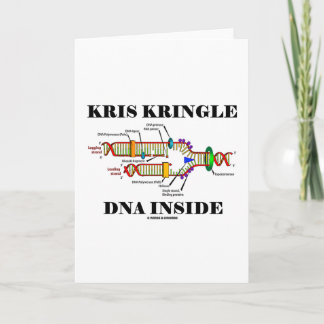 Tarjeta Festiva Interior de la DNA de Kris Kringle (réplica de la