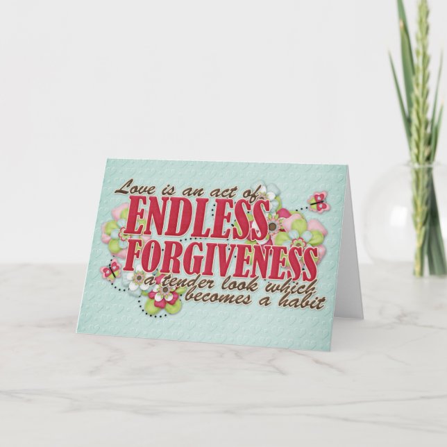 Tarjeta Festiva Interminable perdón (Anverso)