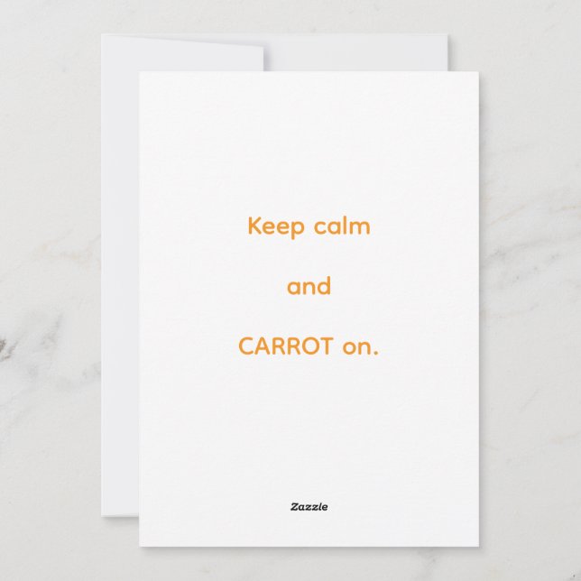 Tarjeta Festiva International Carrot Day (Reverso)