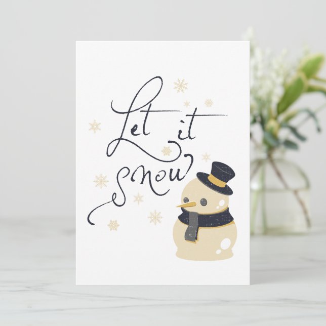 Tarjeta Festiva Invierno (Anverso de pie)