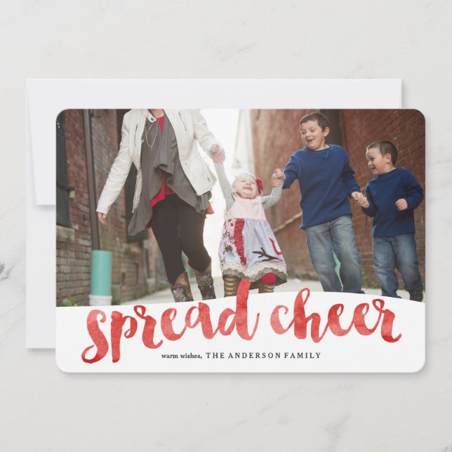 Tarjeta Festiva Invierno de la acuarela (Anverso)