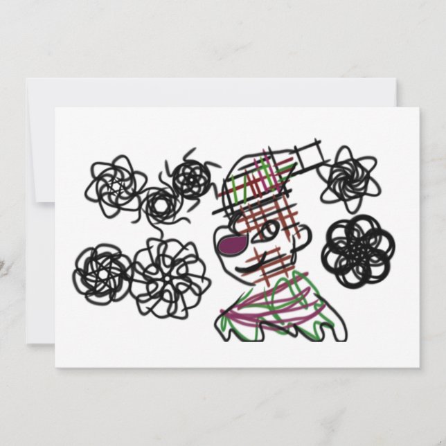 Tarjeta Festiva invierno de Little Man (Anverso)