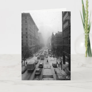 Tarjeta Festiva Invierno de Manhattan