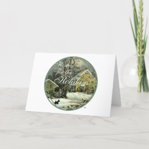 Tarjeta Festiva Invierno de moda escocés horrible