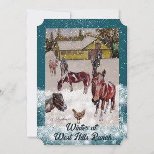 TARJETA FESTIVA INVIERNO EN WEST HILLS RANCH