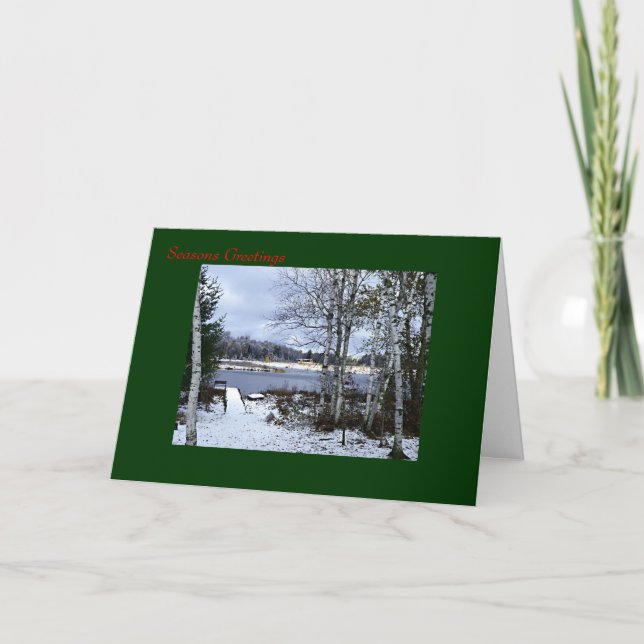 Tarjeta Festiva Invierno en Wisconsin (Anverso)