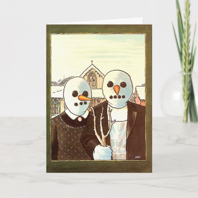 Tarjeta Festiva Invierno gótico (Anverso)