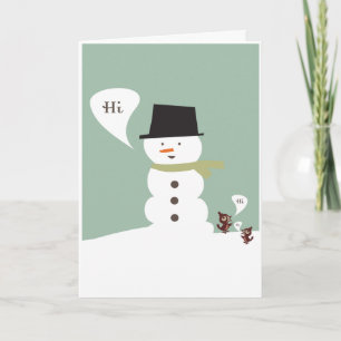 Tarjeta Festiva Invierno hola