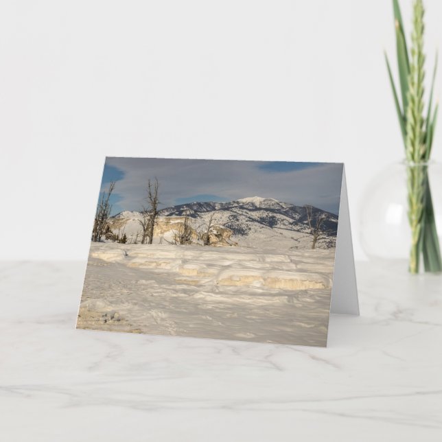 Tarjeta Festiva Invierno - Navidades - vacaciones - Yellowstone -  (Anverso)