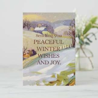 Tarjeta Festiva Invierno pacífico - Navidades arden