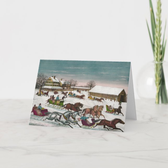 Tarjeta Festiva Invierno que sale del hotel de Brighton (Anverso)